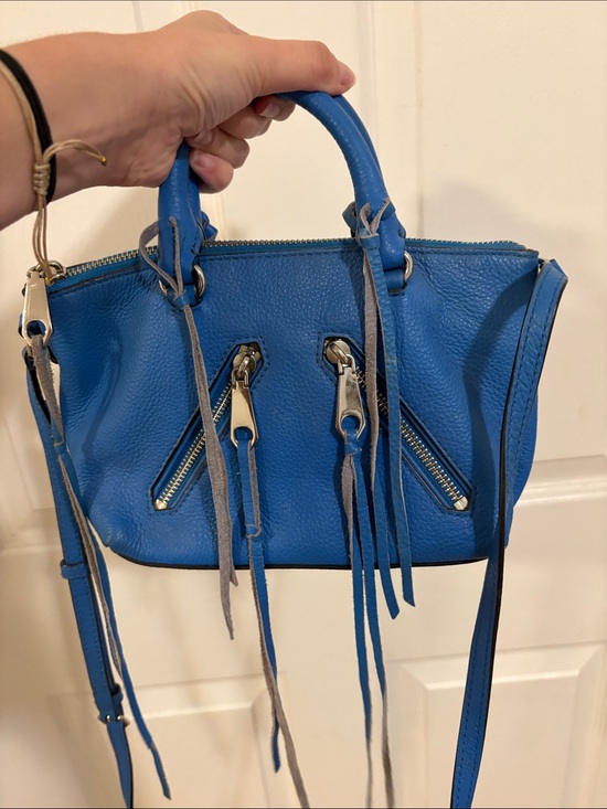 Rebecca Minkoff Handbags - Rebecca Minkoff Mini Zip Moto Satchel Blue